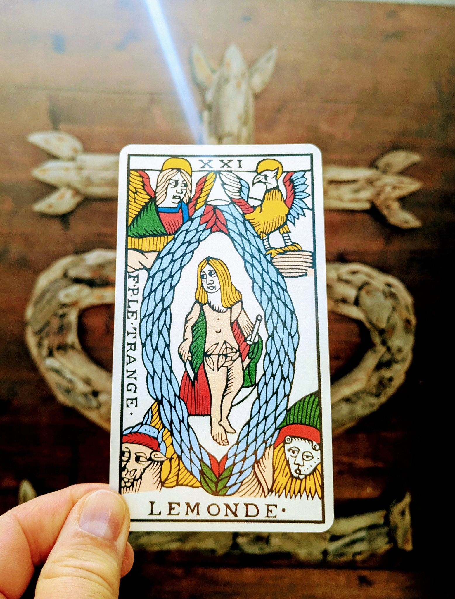 Carte Le Monde du Tarot de Marseille